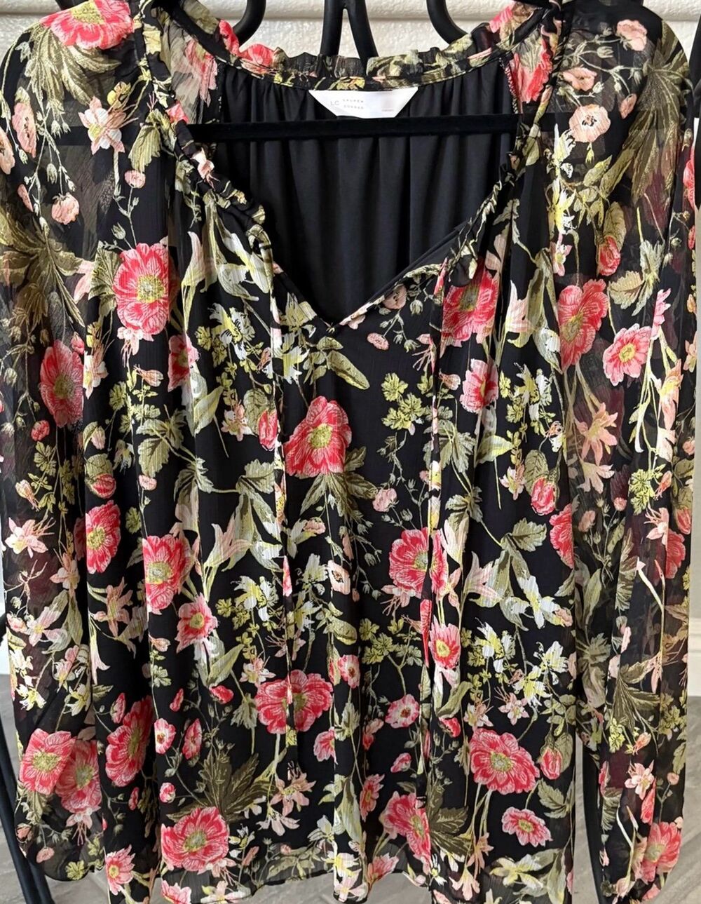 Lauren Conrad Floral Peasant Blouse